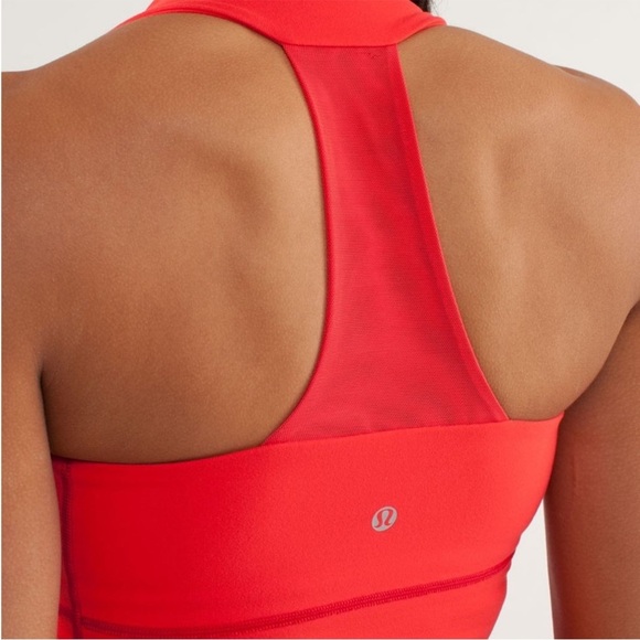 Lululemon Scoop Neck Tank Love Red Sz 6 Flawed *B15 - Picture 1 of 7